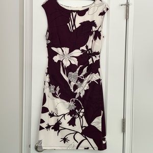 LAUREN Ralph Lauren Women’s Floral Dress White/Purple Size: 12P